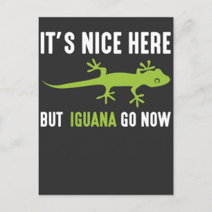 Cartão Postal Lizard Lover Iguana Green Gecko Party Animal