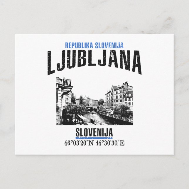 Cartão Postal Ljubljana (Frente)