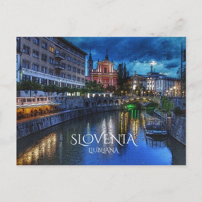 Cartão Postal Ljubljana (Frente)