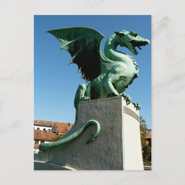 Cartão Postal Ljubljana Dragon (Frente)