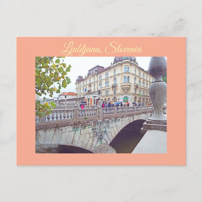 Cartão Postal Ljubljana, Slovenia Capital (Frente)