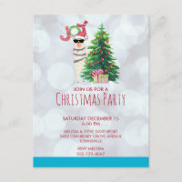 Llama no Prata Bokeh e Icy Blue Christmas Party