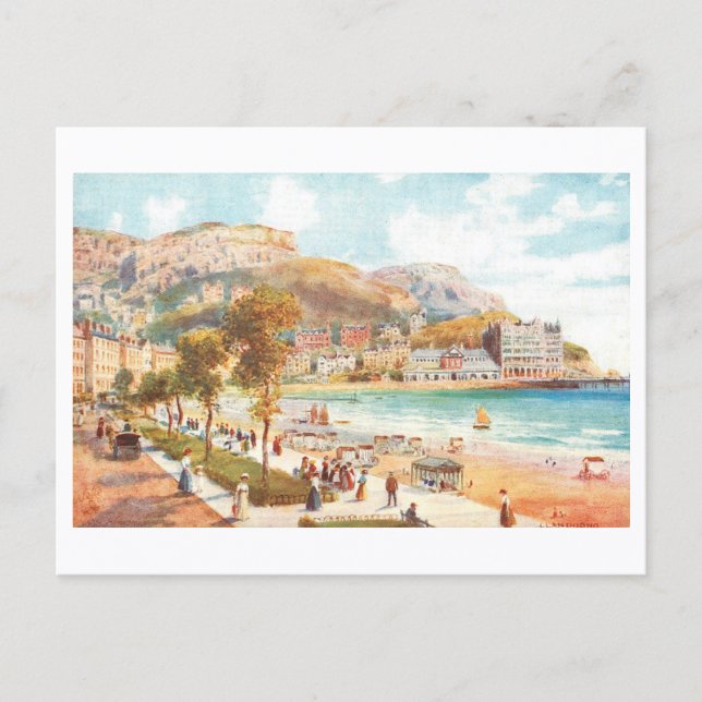 Cartão Postal Llandudno Antigo (Frente)