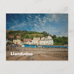 Cartão Postal Llandudno Scenic Coastal Beach view no País de Gal