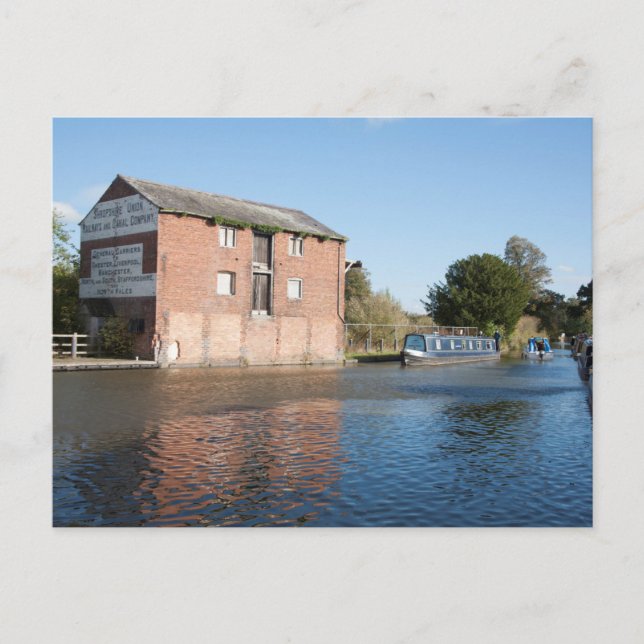 Cartão Postal Llangollen Canal Ellesmere Inglaterra (Frente)