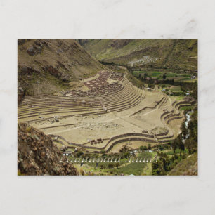 Cartão Postal Llaqtapata arruina o Peru no Caminho Inca
