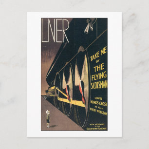 Cartão Postal LNER me leve pelo escocês voador