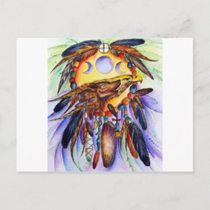 Cartão Postal Lobo da Liberdade e Espíritos da Águia Unem-se