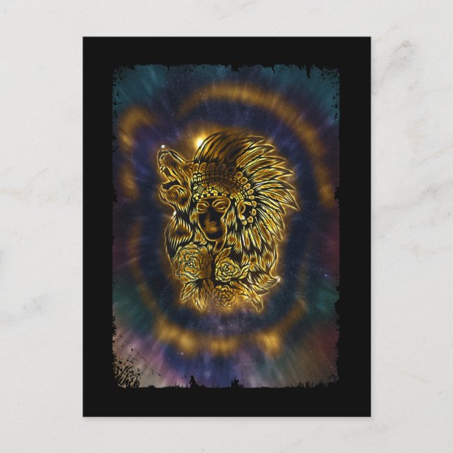 Cartão Postal Lobo de Howling, Galáxia Americana Nativa (Frente)