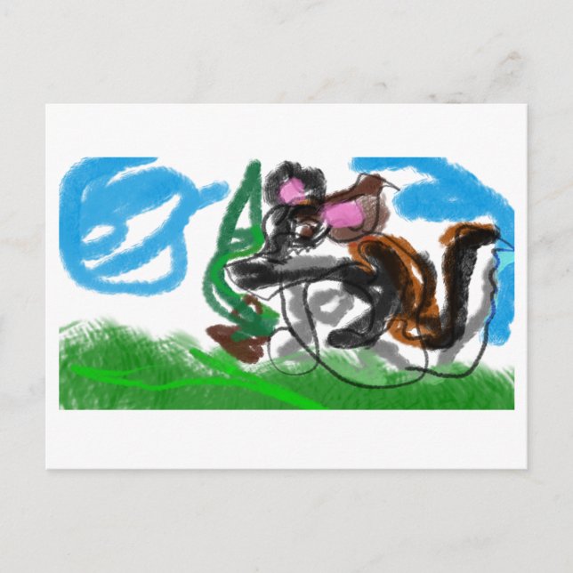 Cartão Postal Lobo selvagem (Frente)