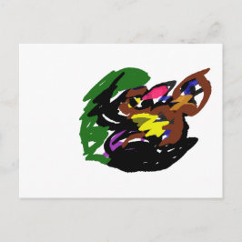 Cartão Postal Lobo Selvagem outono