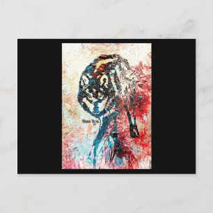 Cartão Postal Lobo Solitário - Um original de Brown Eyes