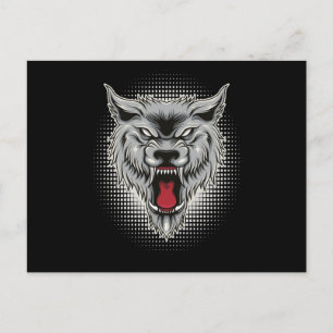 Cartão Postal Lobos da Floresta Lobos Animal Selvagem Lua Divers