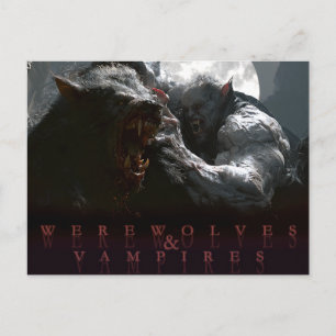 Cartão Postal Lobos e Vampiros - Garras e Presas