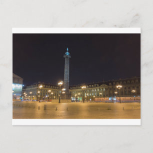 Cartão Postal Local da concórdia em Paris à noite
