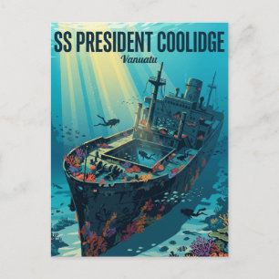 Cartão Postal Local de mergulho no naufrágio do SS President Coo
