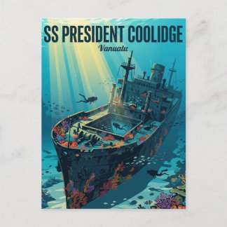 Cartão Postal Local de mergulho no naufrágio do SS President Coo