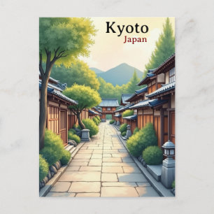 Cartão Postal Local de Viagem Famoso Vintage Kyoto Japão