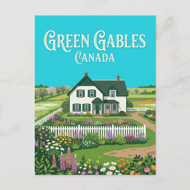 Cartão Postal Local Histórico Green Gables Canadá (Frente)