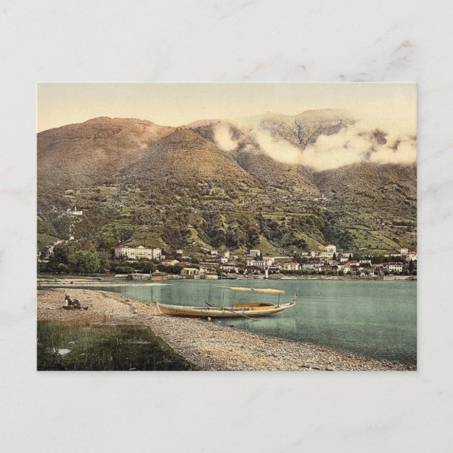 Cartão Postal Locarno, vista do lago, Tessin, Suiça vin (Frente)