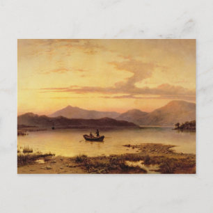 Cartão Postal Loch Etive, de Bonawe - Noite, 1875 (óleo em ca