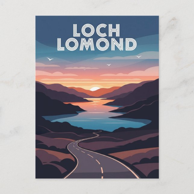 Cartão Postal Loch Lomond Scotland Viagem (Frente)