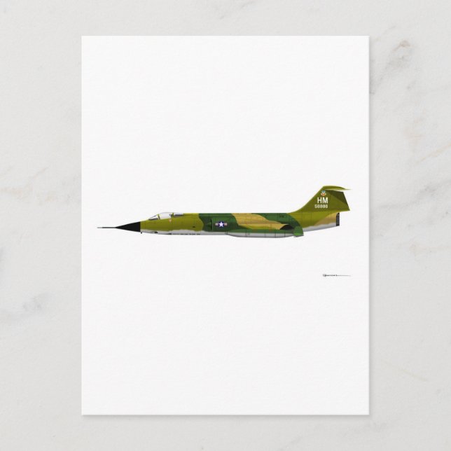 Cartão Postal Lockheed F-104 Starfighter (Frente)