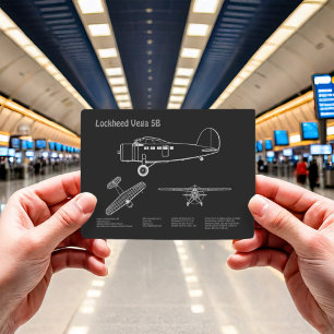 Cartão Postal Lockheed Vega 5B - Planos de avião PD