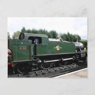 Cartão Postal Loco 4160 na estação Bishops Lydeard, Somerset