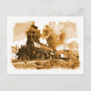 Cartão Postal Locomotiva a vapor