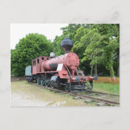 Cartão Postal Locomotiva a Vapor Americana Antiga