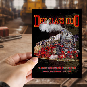 Cartão Postal Locomotiva a Vapor DRB Classe 01.10. Deutsche Reic