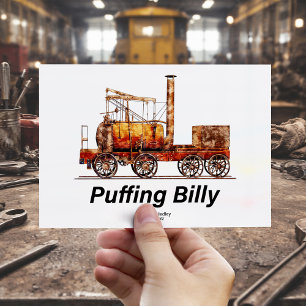 Cartão Postal Locomotiva a Vapor Puffing Billy Inglesa