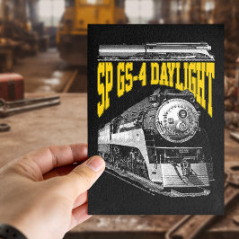 Cartão Postal Locomotiva a Vapor SP GS-4 Daylight. Trem 4449
