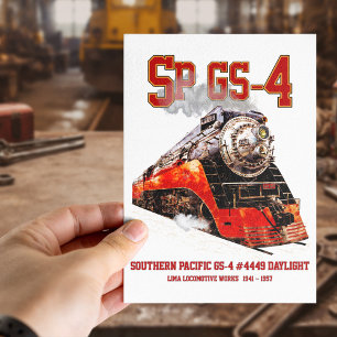 Cartão Postal Locomotiva Clássica do Pacífico Sul GS-4