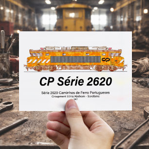 Cartão Postal Locomotiva Elétrica CP Série 2620. Locomotiva Nez-