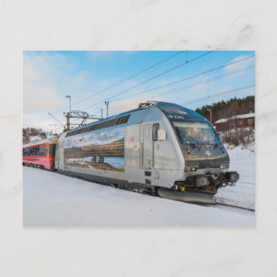 Cartão Postal Locomotiva elétrica NSB El. 18 2242 em Dombaas