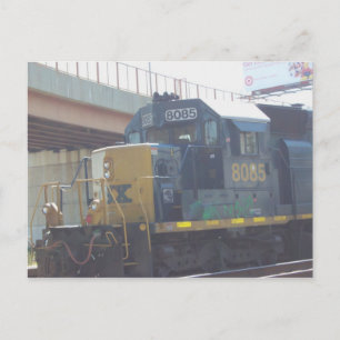 Cartão Postal Locomotiva estacionada