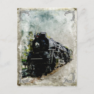 Cartão Postal Locomotiva Vintage