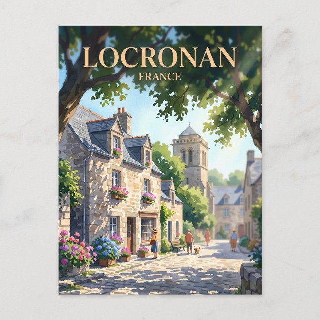 Cartão Postal Locronan França (Frente)