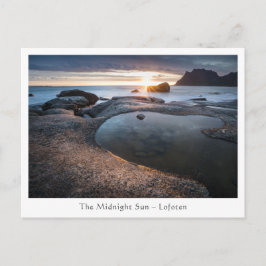 Cartão Postal Lofoten Islands Midnight Sun