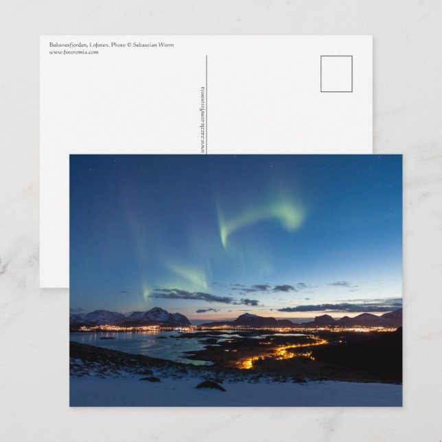 Cartão Postal Lofoten Leknes (Frente/Verso)
