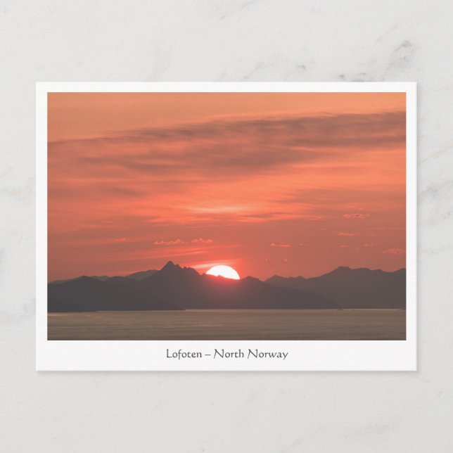 Cartão Postal Lofoten Noruega (Frente)