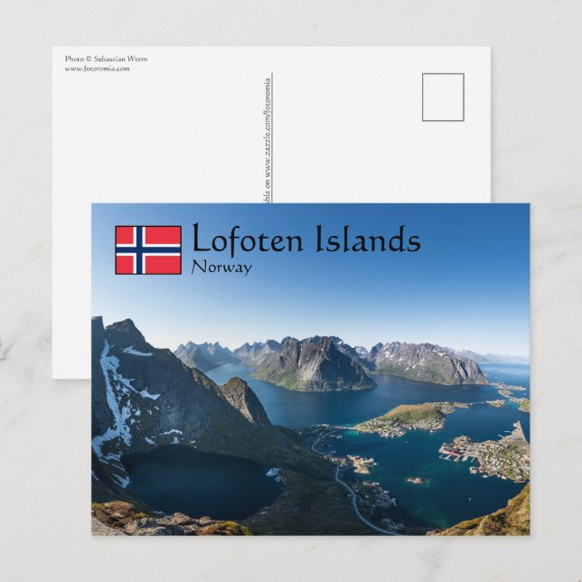 Cartão Postal Lofoten Noruega (Frente/Verso)