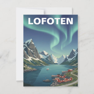 Cartão Postal Lofoten Norway Viagem