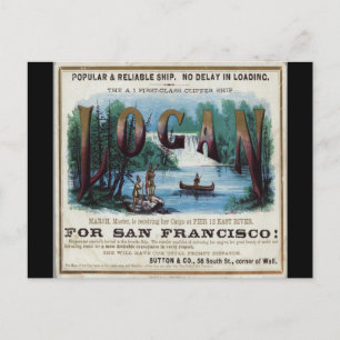 Cartão Postal Logan Clipper Navegando