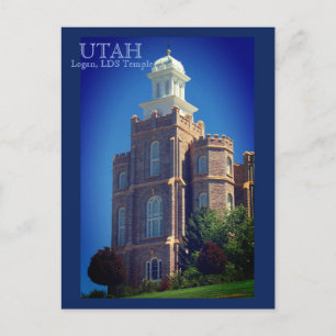 Cartão Postal Logan, Utah LDS Temple