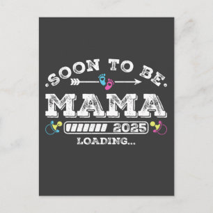 Cartão Postal Logo de Mãe em Breve 2025 Carregando