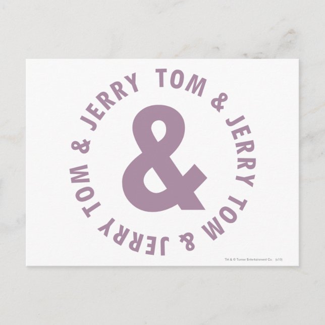 Cartão Postal Logotipo 10 do Tom e Jerry Round (Frente)