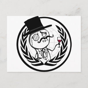 Cartão Postal Logotipo Anônimo do LulzSec
